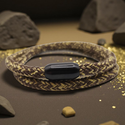 Segeltau-Armband "Golden Rust" als Double | 8mm