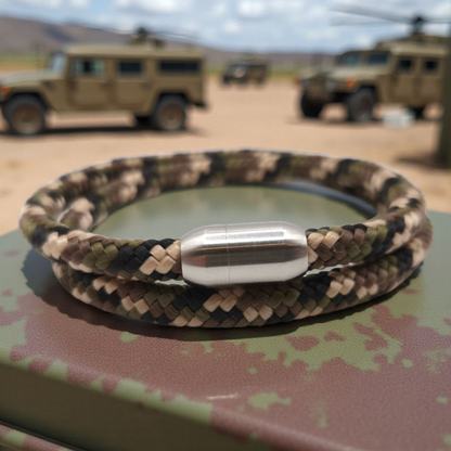Segeltau-Armband "Army" als Double | 8mm