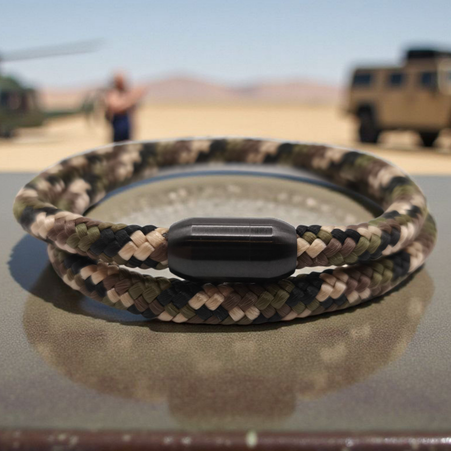 Segeltau-Armband "Army" als Double | 8mm