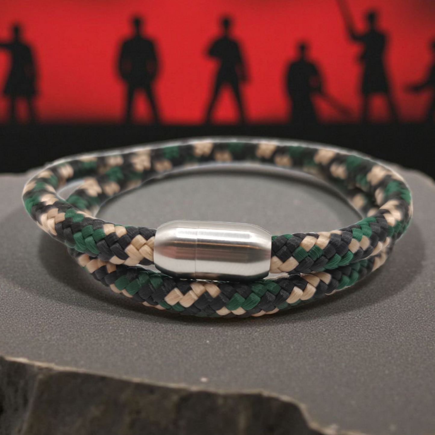 Segeltau-Armband "Warrior" als Double | 8mm