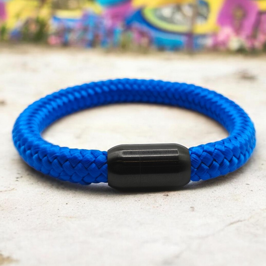 Segeltau-Armband "UNI" in Electric-Blau | 8mm