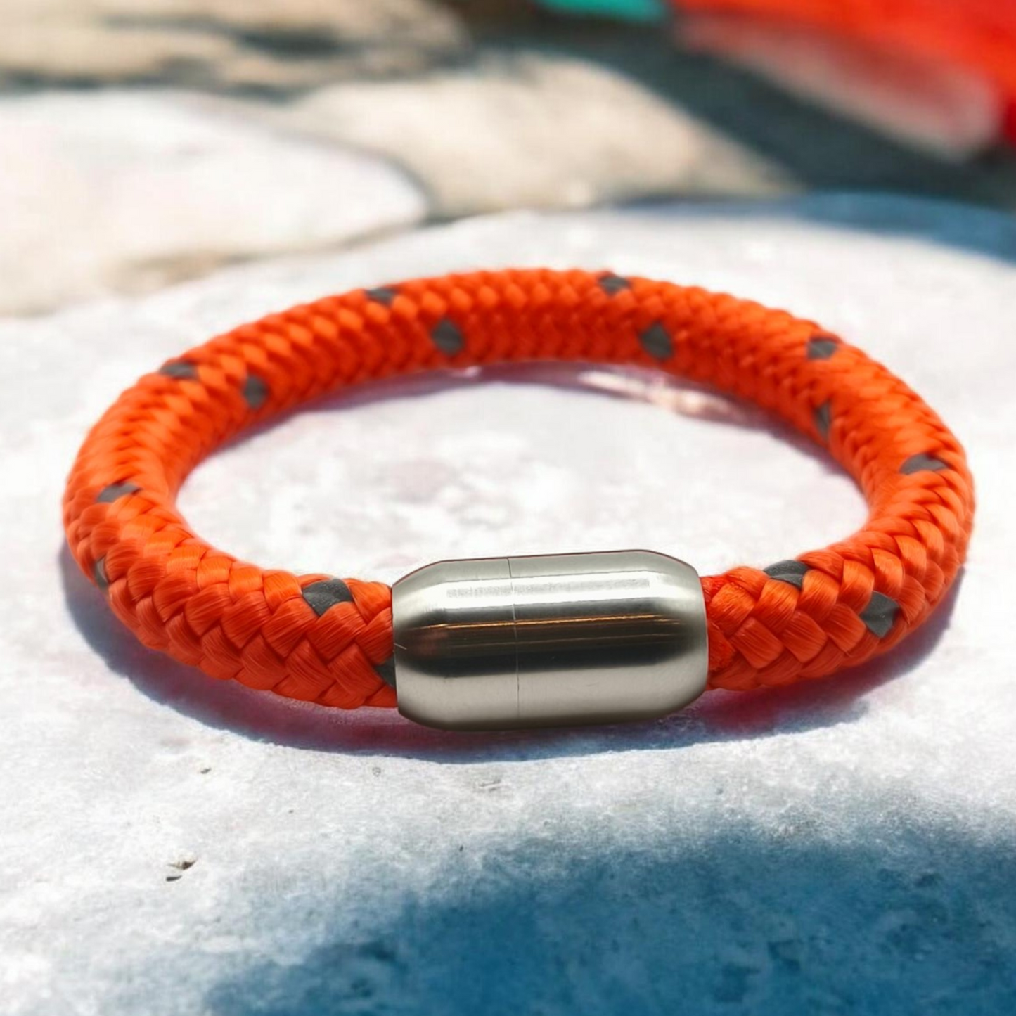 Segeltau-Armband "REFLECTIVE" in Neon-Orange | 8mm