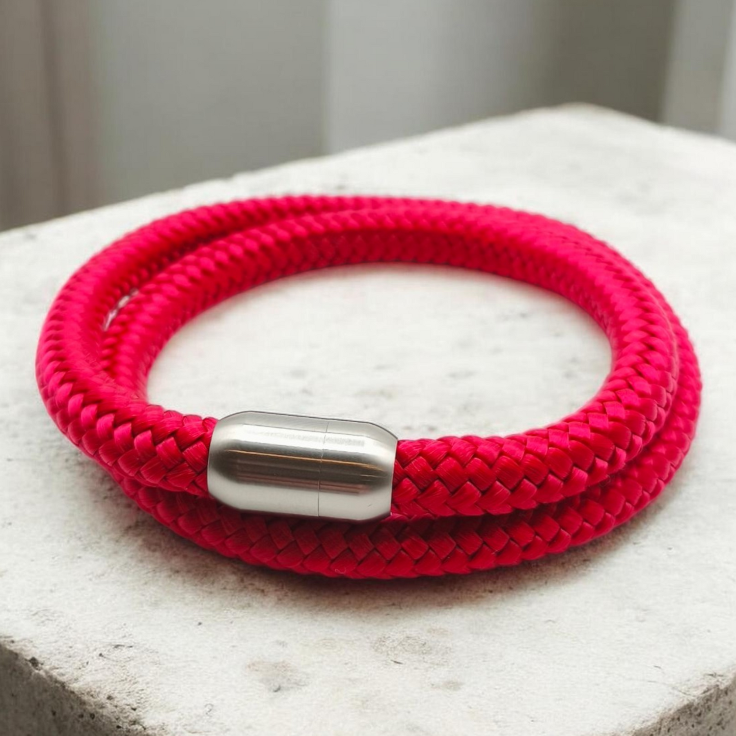 Segeltau-Armband "UNI DOUBLE" in Himbeere | 8mm