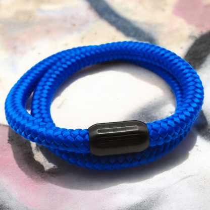 Segeltau-Armband "UNI DOUBLE" in Electric-Blau | 8mm