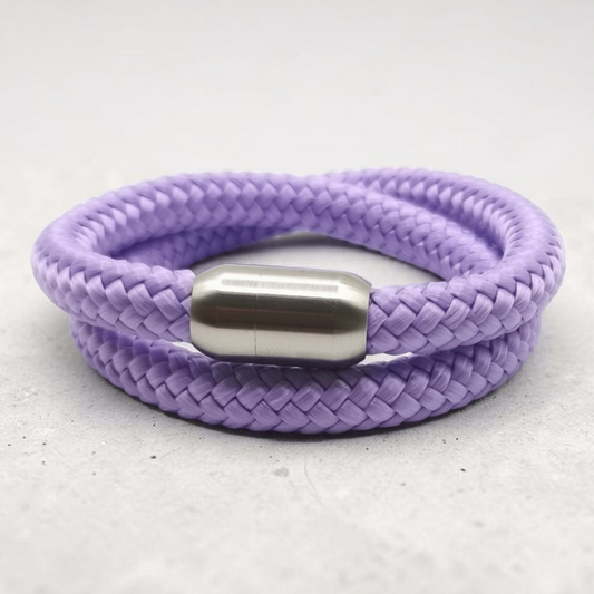 Segeltau-Armband "UNI DOUBLE" in Bright-Lila | 8mm