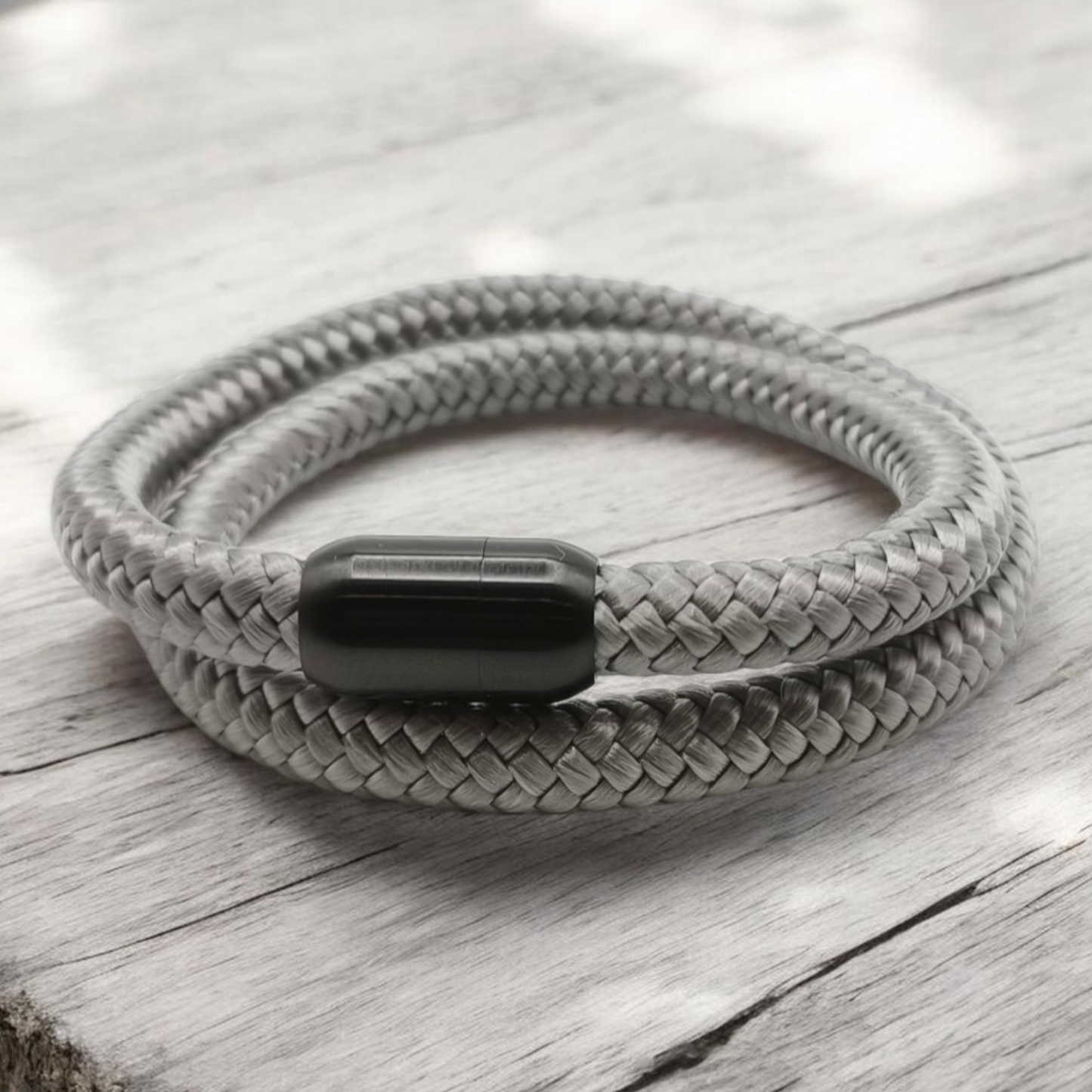 Segeltau-Armband "UNI DOUBLE" in Shiny-Silber | 8mm
