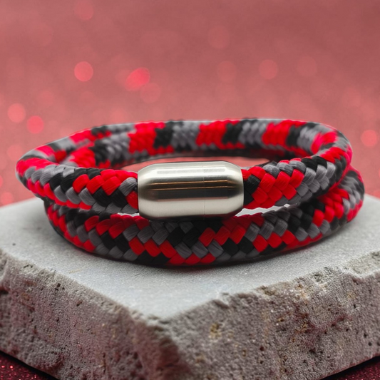 Segeltau-Armband "Fireman" als Double | 8mm