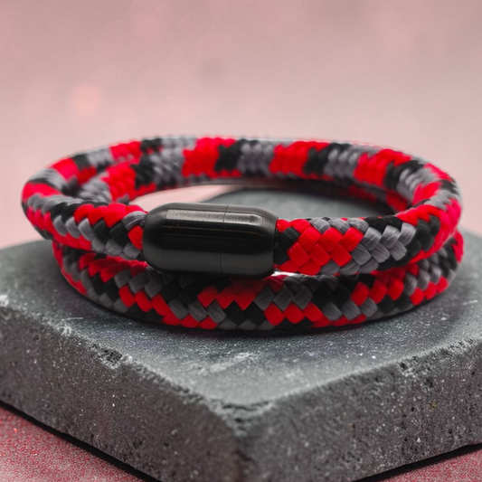 Segeltau-Armband "Fireman" als Double | 8mm