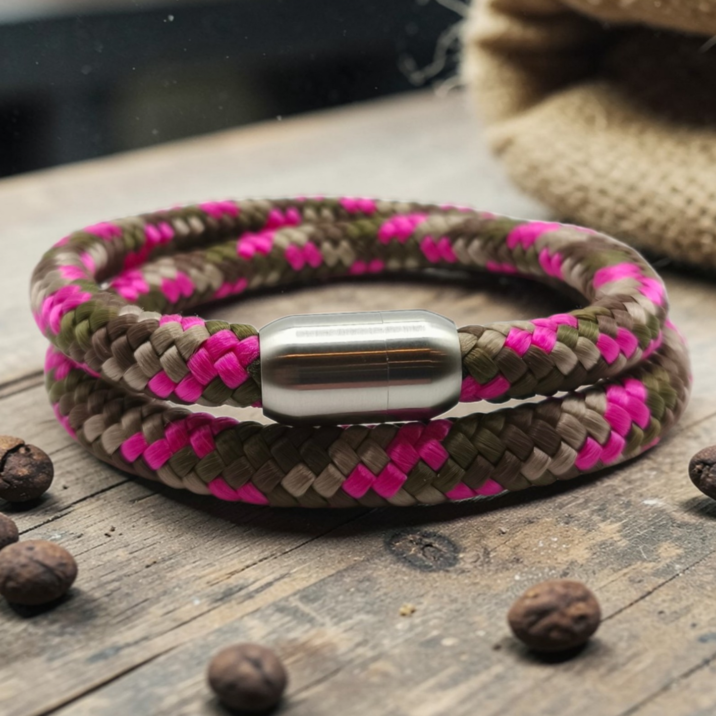 Segeltau-Armband "Sweet Chocolate" als Double | 8mm