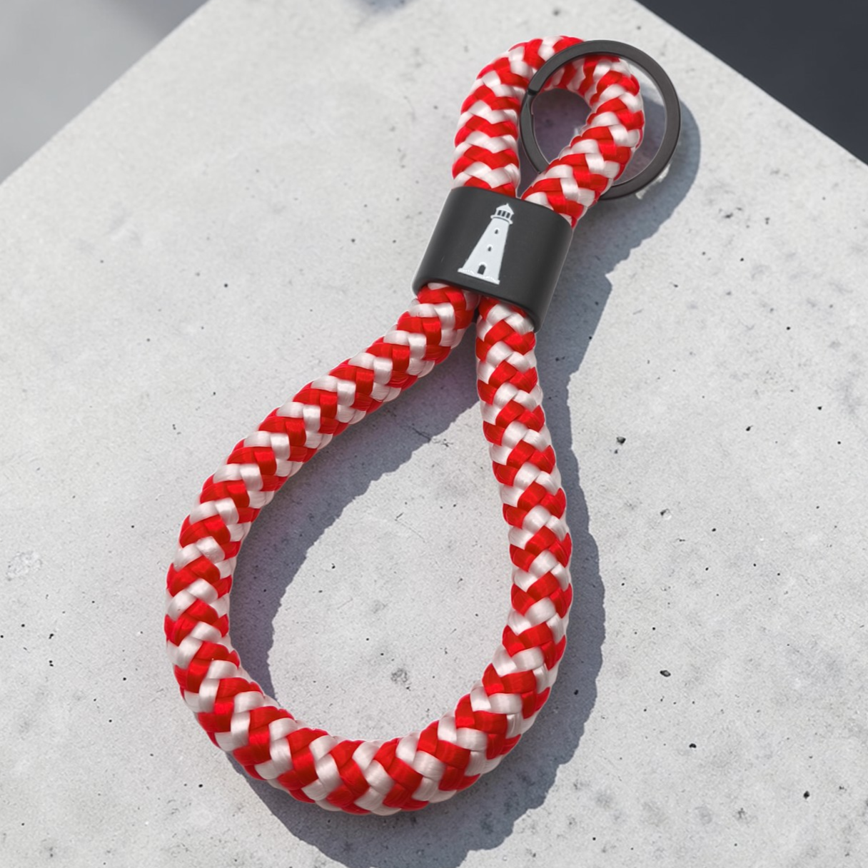 Double-Loop Schlüsselanhänger "Trawler" mit Motiv | 10mm Segeltau | 16cm Länge