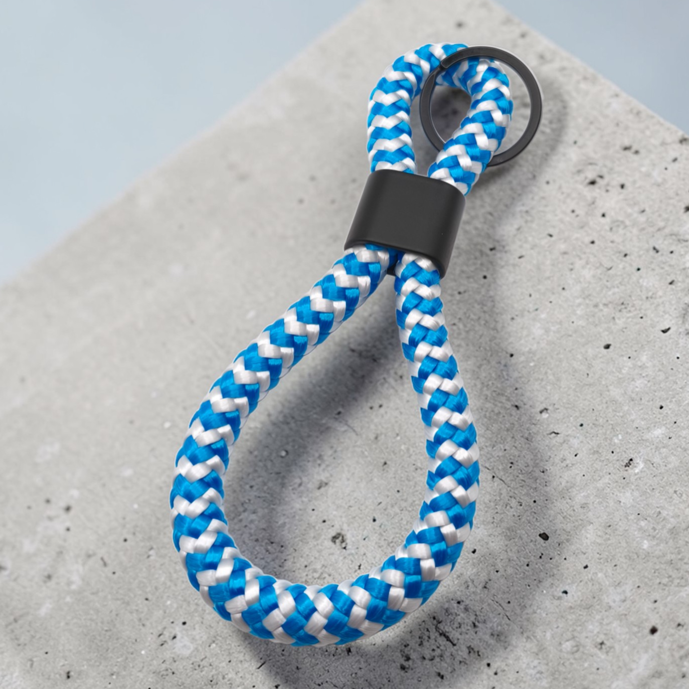 Double-Loop Schlüsselanhänger "North Sea" | 10mm Segeltau | 16cm Länge