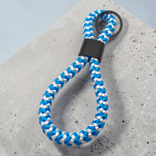 Double-Loop Schlüsselanhänger "North Sea" | 10mm Segeltau | 16cm Länge