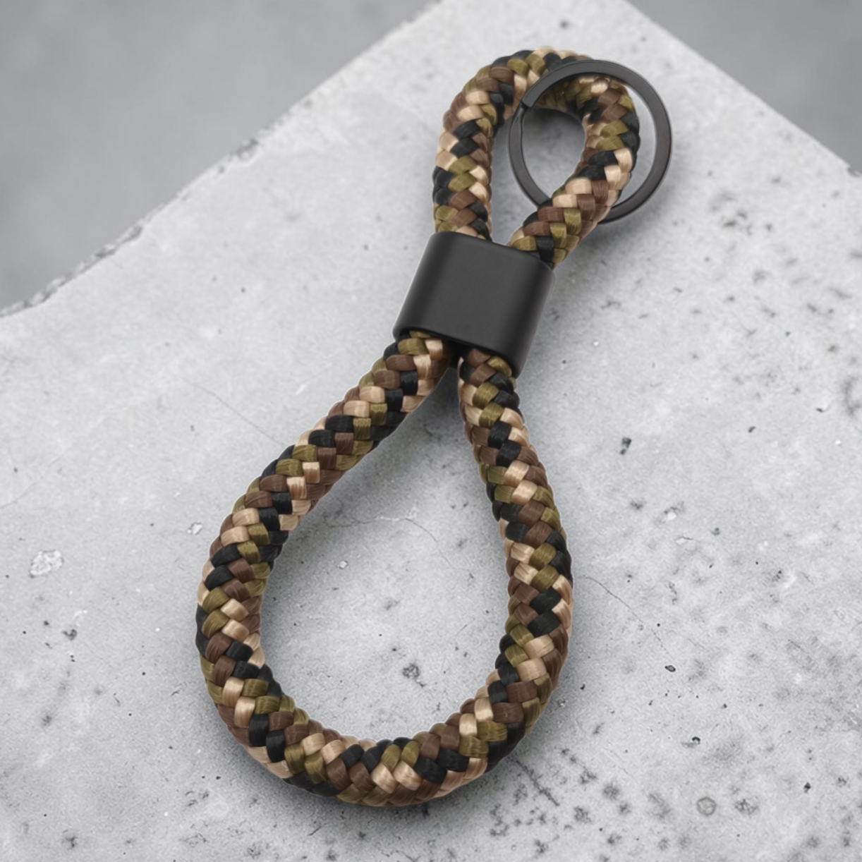 Double-Loop Schlüsselanhänger "Army" | 10mm Segeltau | 16cm Länge