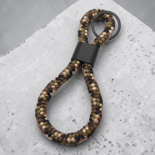 Double-Loop Schlüsselanhänger "Army" | 10mm Segeltau | 16cm Länge