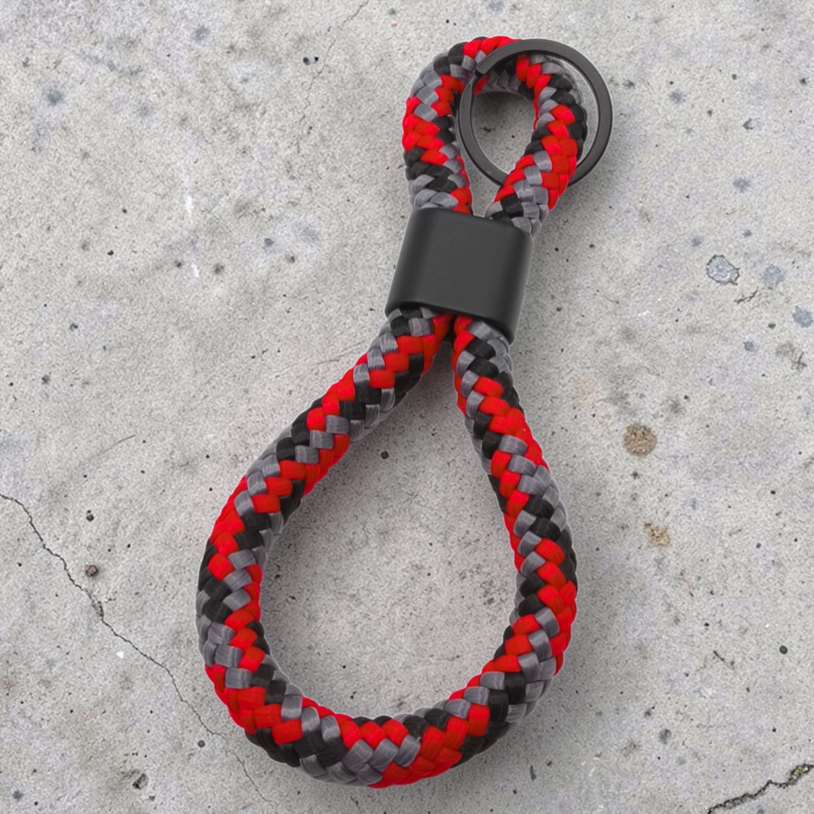 Double-Loop Schlüsselanhänger "Fireman" | 10mm Segeltau | 16cm Länge