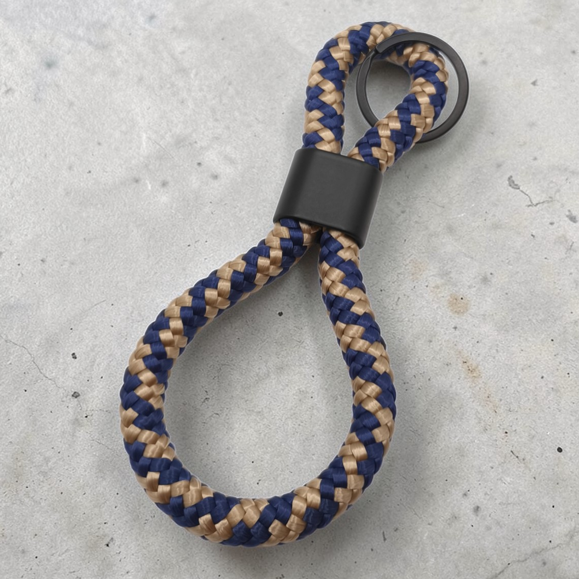 Double-Loop Schlüsselanhänger "King" | 10mm Segeltau | 16cm Länge