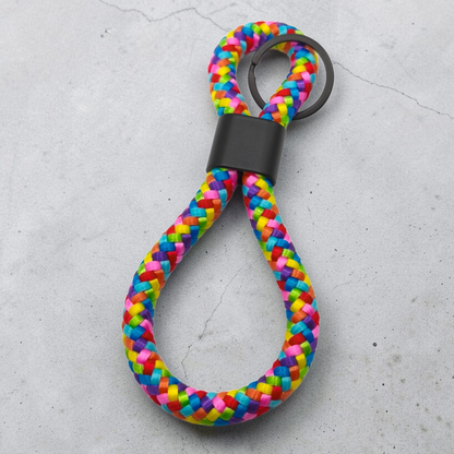 Double-Loop Schlüsselanhänger "Confetti" | 10mm Segeltau | 16cm Länge