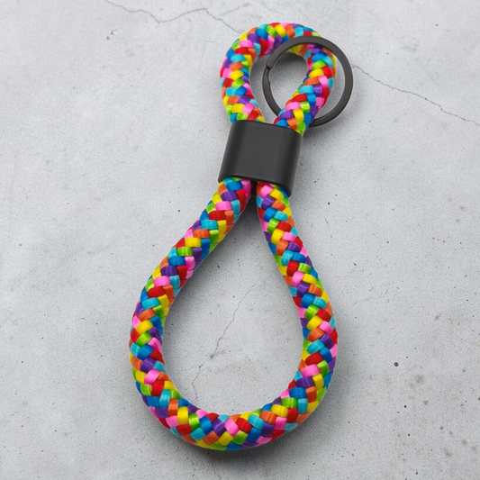 Double-Loop Schlüsselanhänger "Confetti" | 10mm Segeltau | 16cm Länge