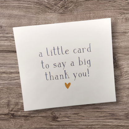 Grußkarte "Thank You" mit Herz | 90x80mm