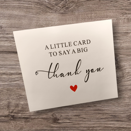 Grußkarte "Thank You" mit Herz | 88x76mm
