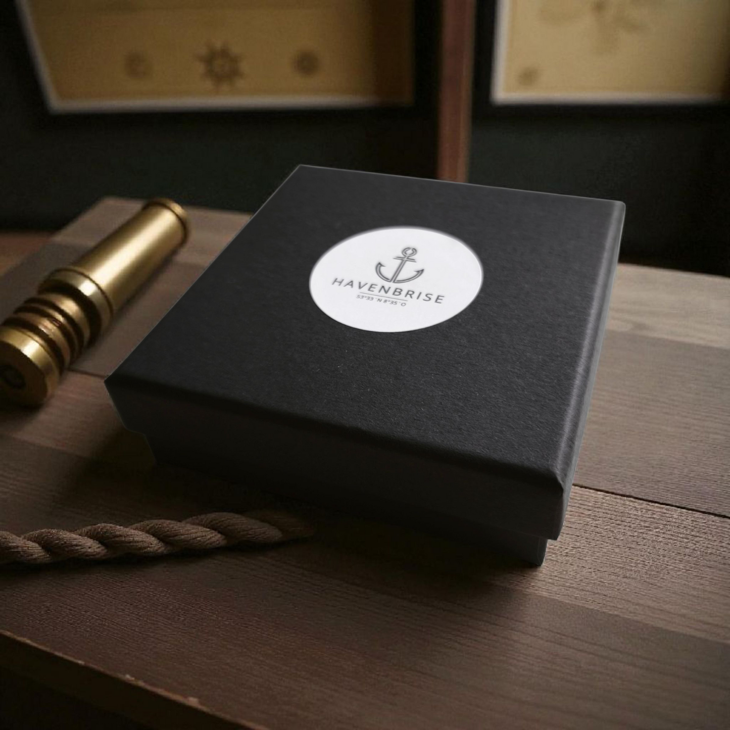 Hartkarton-Schmuckbox für Segeltau-Armbänder