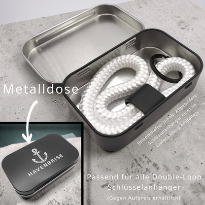 Double-Loop Schlüsselanhänger als "Mix it" | 10mm Segeltau | 16cm Länge