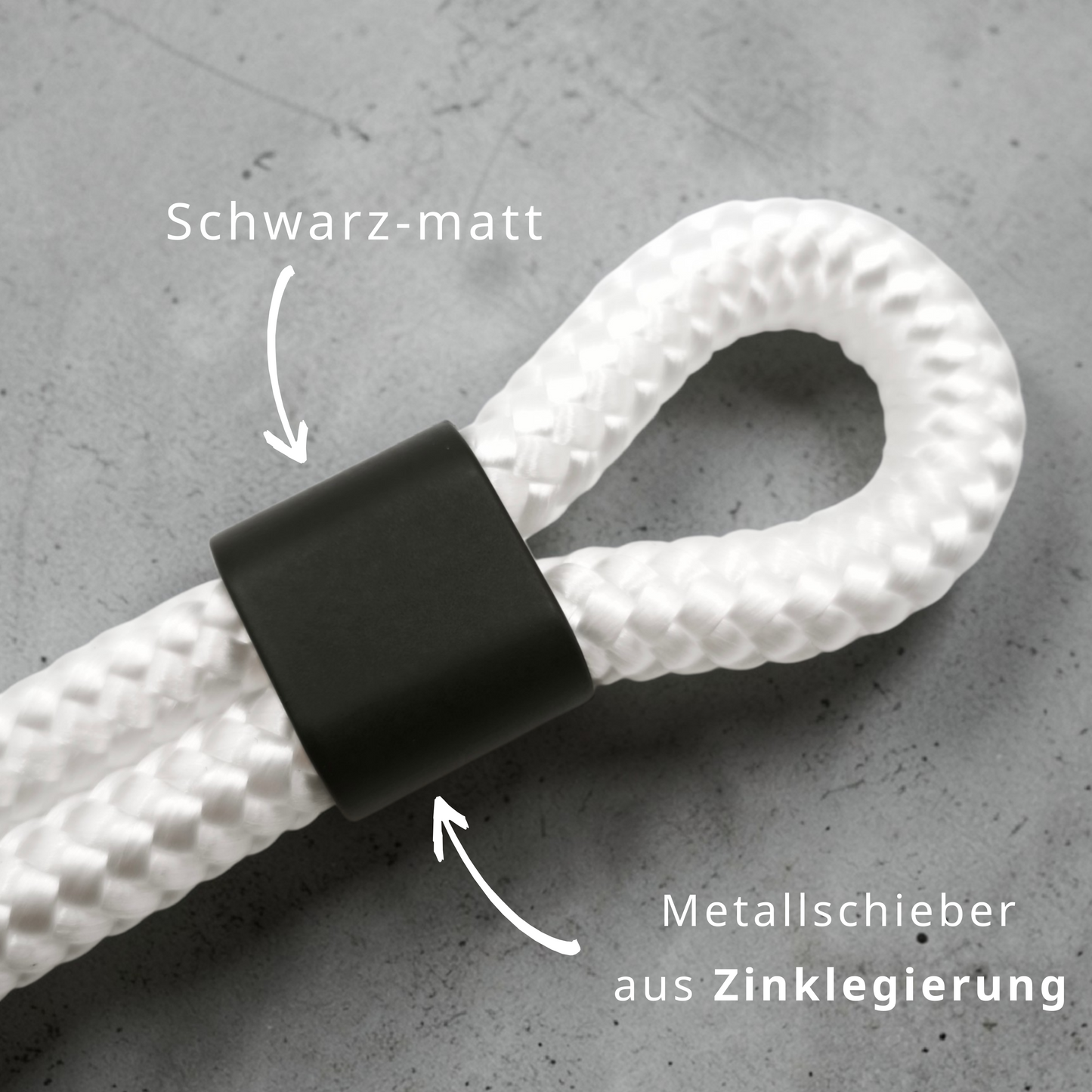 Double-Loop Schlüsselanhänger als "Mix it" | 10mm Segeltau | 16cm Länge