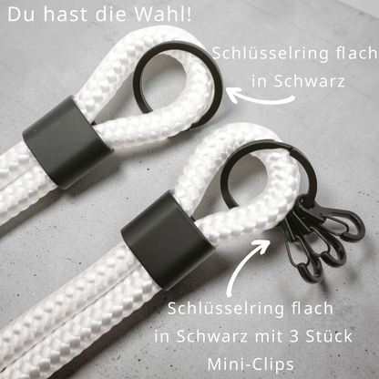 Double-Loop Schlüsselanhänger als "Mix it" | 10mm Segeltau | 16cm Länge